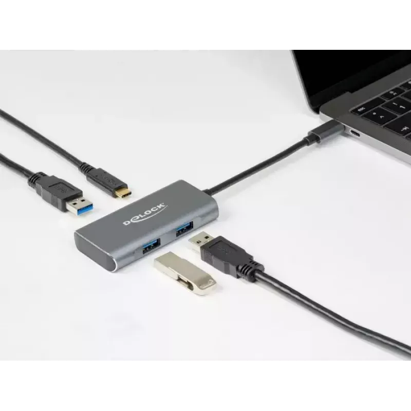 USB-keskitin DeLOCK ulkoinen USB 10 Gbps USB Type-C -keskitin 63261