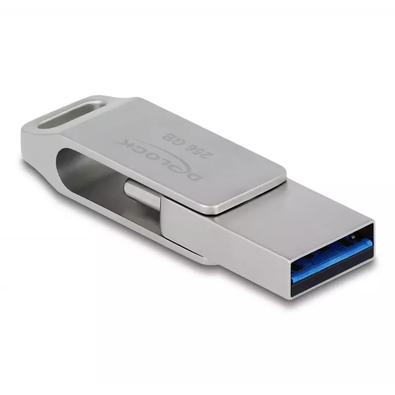 USB-muistitikku DeLOCK 256GB USB-C Type-A metallikotelo