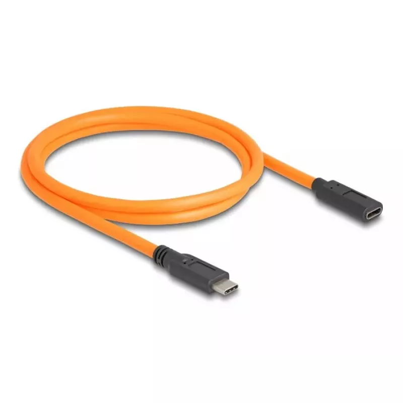 Delock USB-kaapeli USB Type-C uros USB Type-C naaras 1 m 5 Gbps oranssi