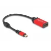 DeLOCK USB Type-C - DisplayPort-sovitin 8K 30 Hz HDR punainen