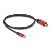 DeLOCK USB Type-C - HDMI-kaapeli DP Alt Mode 8K 60 Hz HDR 1 m punainen