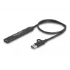 DeLOCK 4 portin ohut USB-keskitin USB Type-C USB Type-A 5 Gbps musta