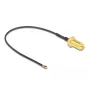 Koaksiaalikaapeli DeLOCK 12654 0,1 m RP-SMA MHF 4L LK musta