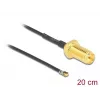 Koaksiaalikaapeli DeLOCK 12656 0,2 m RP-SMA MHF 4L LK musta