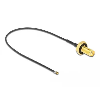 Koaksiaalikaapeli DeLOCK 12663 0,2 m SMA MHF 4L LK musta