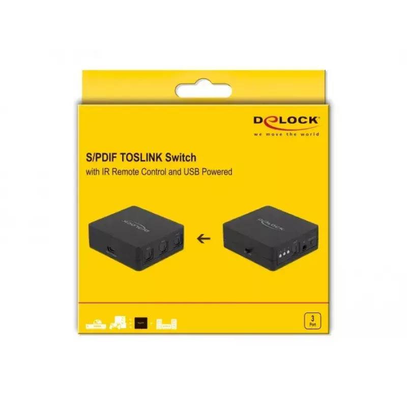 S/PDIF TOSLINK -kytkin DeLOCK 63395