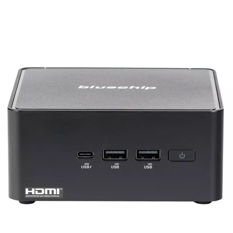 bluechip BUSINESSline M1435 Intel Core 3 100U 8 GB DDR5-SDRAM 500 GB SSD Windows 11 Pro Mini-PC musta