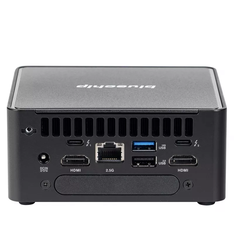 bluechip BUSINESSline M1435 Intel Core 3 100U 8 GB DDR5-SDRAM 500 GB SSD Windows 11 Pro Mini-PC musta