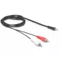 Audiokaapeli DeLOCK 84277 10m 3,5mm 2 x RCA musta