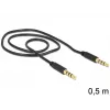 Audiokaapeli DeLOCK 3,5 mm – 3,5 mm 0,5 m musta