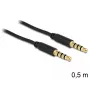 Audiokaapeli DeLOCK 3,5 mm – 3,5 mm 0,5 m musta