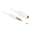 Audiokaapeli DeLOCK 3,5 mm 2 m valkoinen