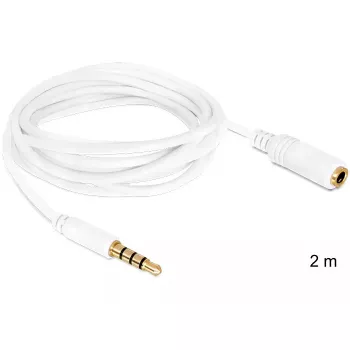 Audiokaapeli DeLOCK 3,5 mm 2 m valkoinen