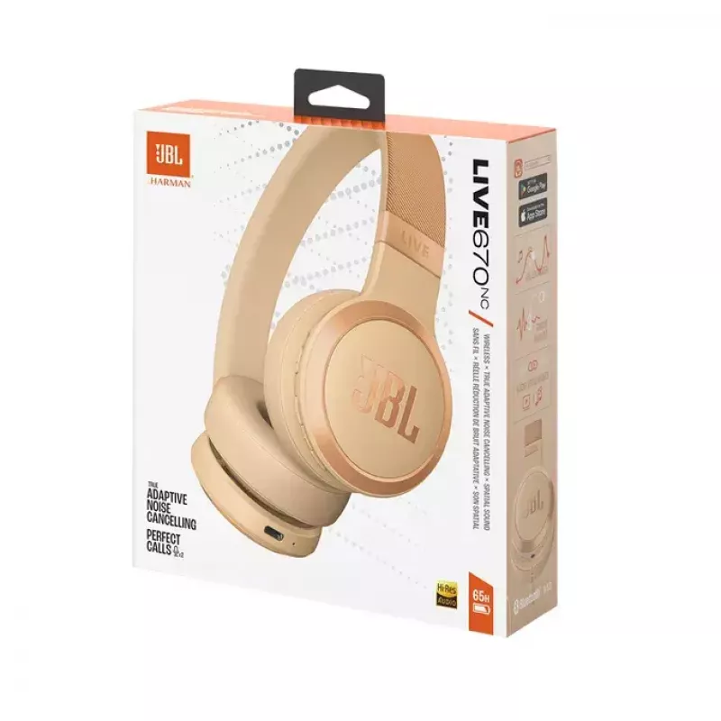JBL Live 670NC headset langaton panta puhelut/musiikki Bluetooth hiekka