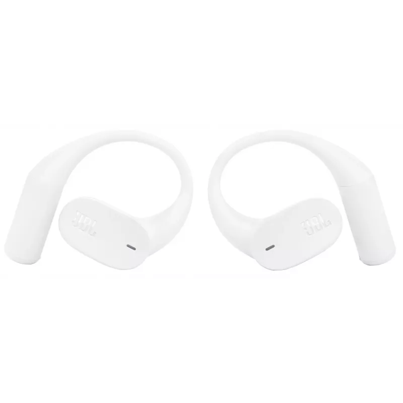 Headset JBL Sense Lite — langaton Bluetooth-korvanappikuuloke korvakoukulla, intraauraalinen, 20–20000 Hz, 83,5 g, valkoinen