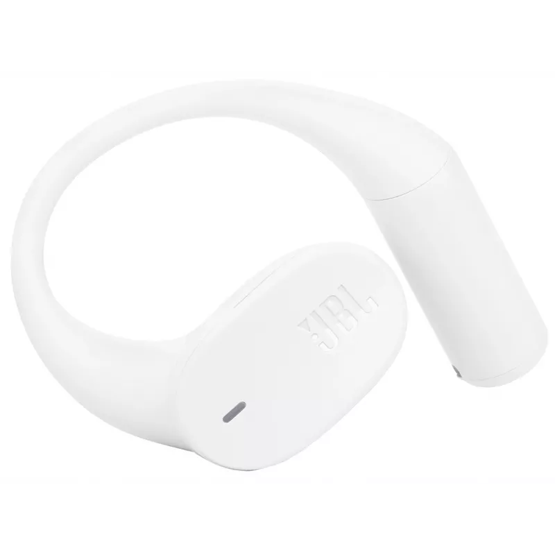 Headset JBL Sense Lite — langaton Bluetooth-korvanappikuuloke korvakoukulla, intraauraalinen, 20–20000 Hz, 83,5 g, valkoinen