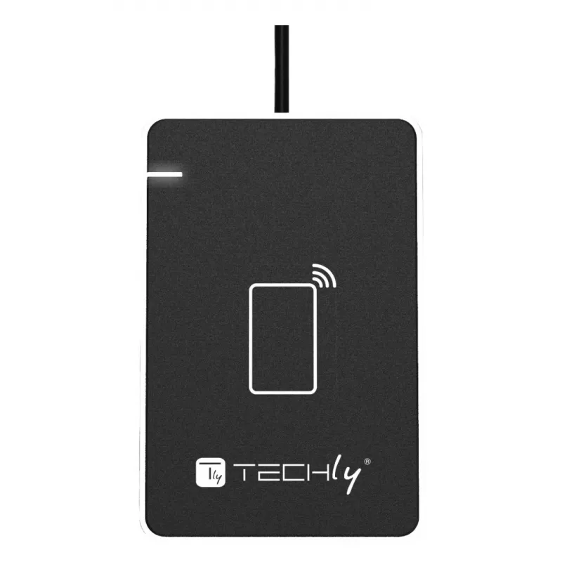 Techly I-CARD CAM-CIE RFID-lukija USB musta, hopea