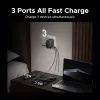 UGREEN S550 65W yleismatkasovitin, 2x USB-C + USB-A, 55001