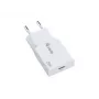 Seinäkiinnitteinen laturi EQUIP 1-porttinen 20W GaN USB-C PD — tulo 100–240V, lähtö 12V max., valkoinen