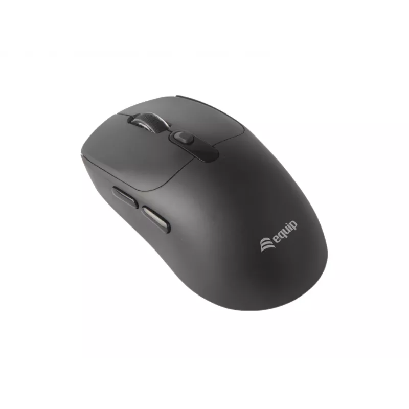 EQUIP molempikätinen 6-painikkeinen kaksitoiminen langaton hiiri, optinen 1600 DPI, RF + Bluetooth, musta
