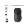 EQUIP molempikätinen 6-painikkeinen kaksitoiminen langaton hiiri, optinen 1600 DPI, RF + Bluetooth, musta