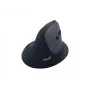 EQUIP ergonominen pysty langaton hiiri oikeakätisille, 1600 DPI, RF Wireless + Bluetooth, ladattava, 6 painiketta, musta