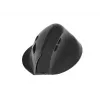 EQUIP ergonominen pysty langaton hiiri oikeakätisille, 1600 DPI, RF Wireless + Bluetooth, ladattava, 6 painiketta, musta