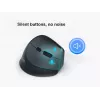 EQUIP ergonominen pysty langaton hiiri oikeakätisille, 1600 DPI, RF Wireless + Bluetooth, ladattava, 6 painiketta, musta