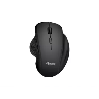 EQUIP 6-painikkeinen ladattava kaksitoiminen langaton hiiri – oikeakätisille, optinen 1600 DPI, RF Wireless + Bluetooth, musta