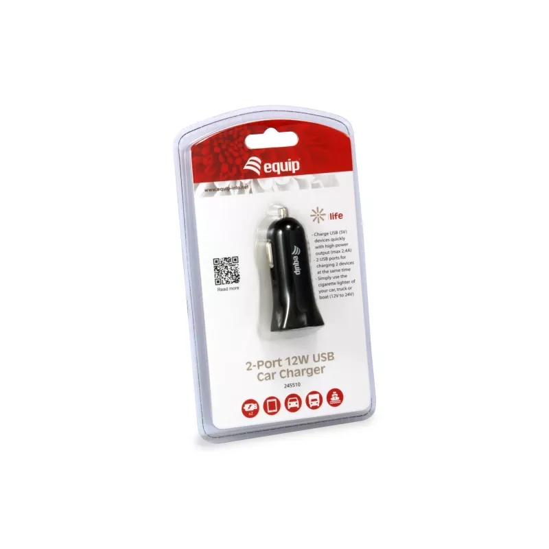 Equip 245510 kannettava yleislaturi musta tupakansytytin auto