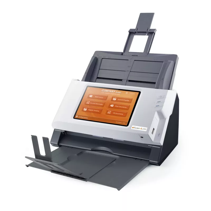 Plustek eScan A280 Enterprise ADF-skanneri 600 x 600 DPI A4 musta, valkoinen