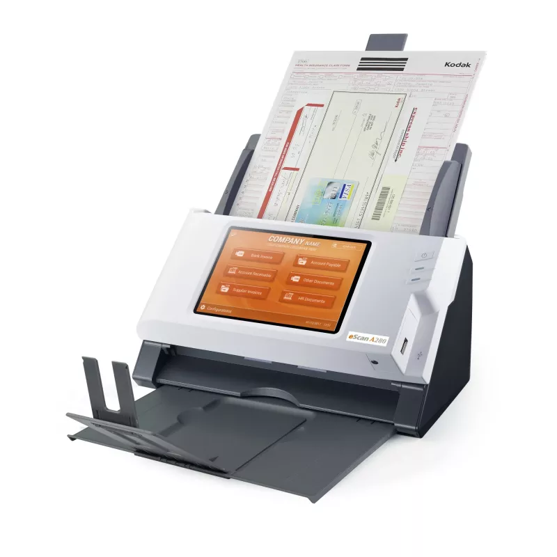 Plustek eScan A280 Enterprise ADF-skanneri 600 x 600 DPI A4 musta, valkoinen
