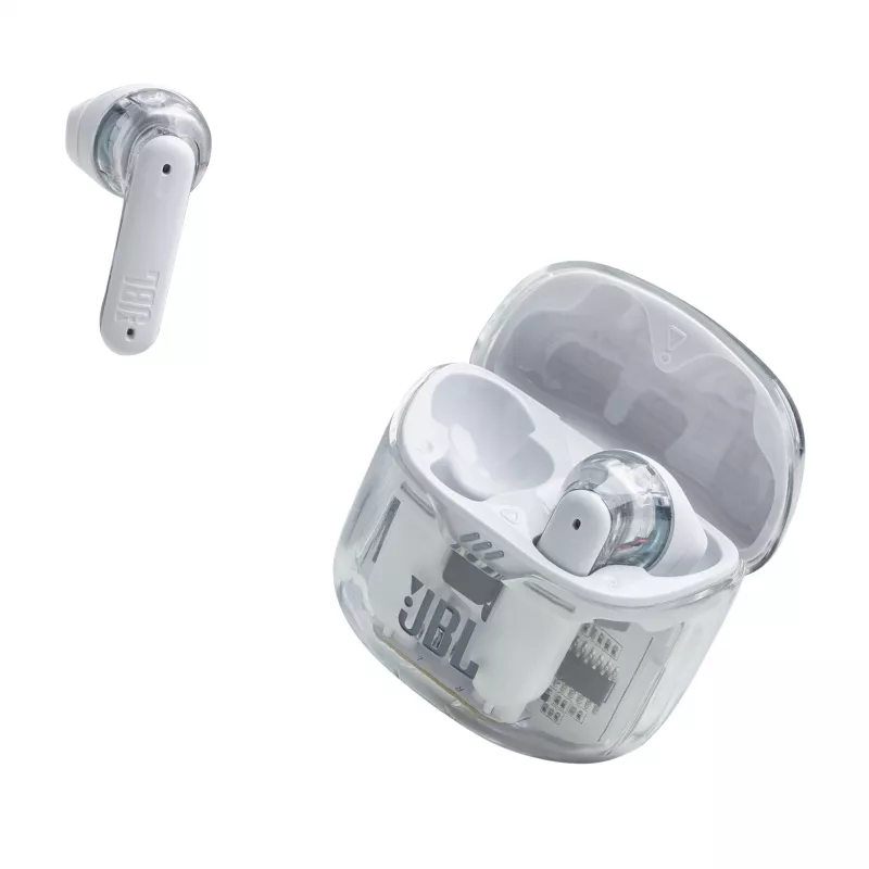 JBL Tune Flex Ghost Edition Headset True Wireless Stereo (TWS) In-ear puhelut/musiikki Bluetooth läpinäkyvä, valkoinen