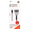 USB-kaapeli 2GO 797156 1,5 m USB B 3 x USB C musta