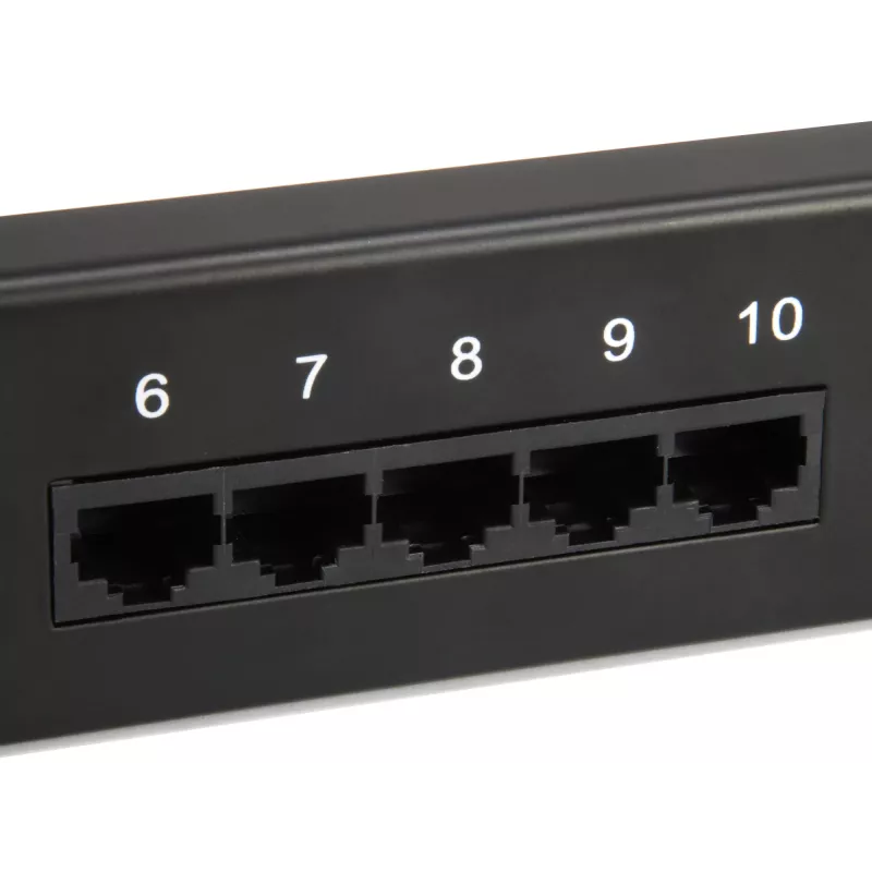 Equip 25-porttinen Cat.3 RJ45 ISDN patch-paneeli, musta