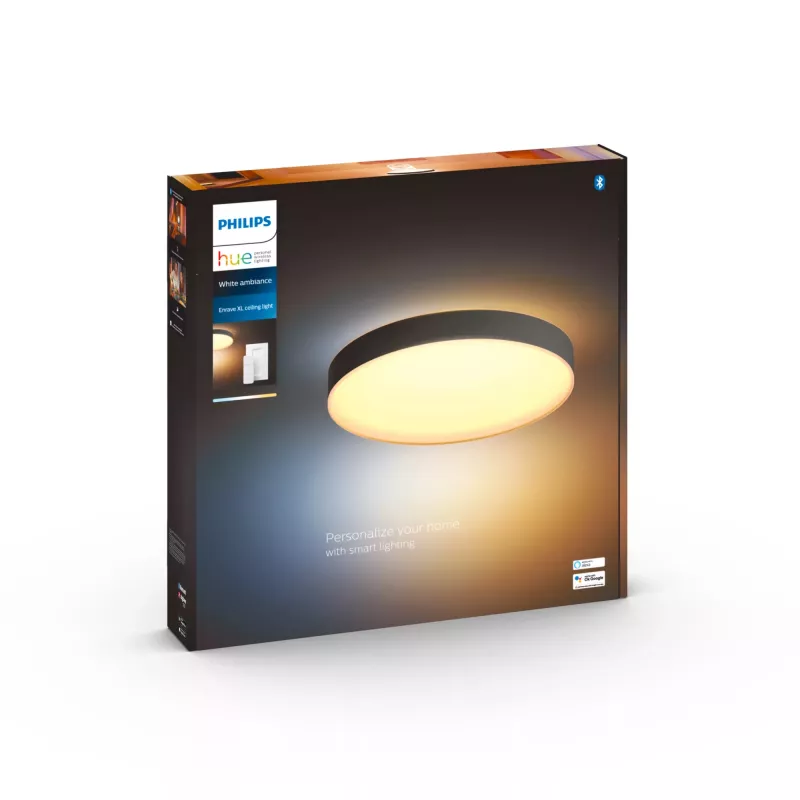Älykäs kattovalaisin Philips Hue White ambience Enrave extra large musta
