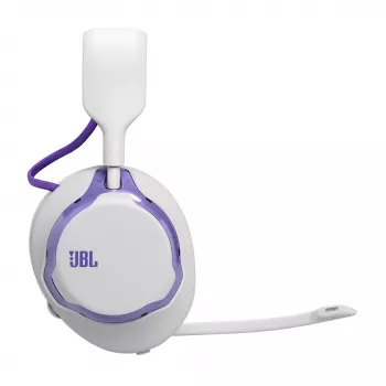 Kuulokkeet JBL Quantum 650 — langaton Bluetooth, USB-C, korvan ympäri, panta, valkoinen, 20–20 000 Hz