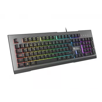 GENESIS Rhod 500 RGB -näppäimistö pelaamiseen USB QWERTY portugali musta, hopea