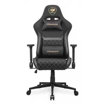 Yleispelituoli COUGAR Gaming Armor One V2 Gold F verhoiltu istuin musta kulta