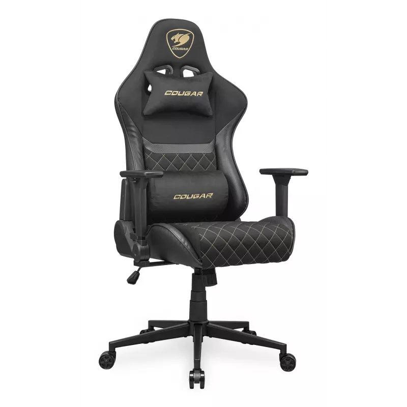 Yleispelituoli COUGAR Gaming Armor One V2 Gold F verhoiltu istuin musta kulta