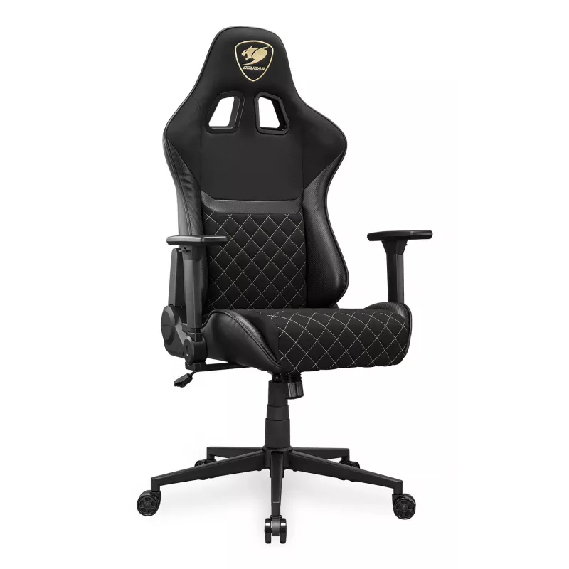 Yleispelituoli COUGAR Gaming Armor One V2 Gold F verhoiltu istuin musta kulta