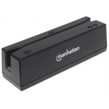 Manhattan USB-A-magneettiraitakortinlukija, kolmiraitelukija, näppäimistökiiladekooderi, kaapeli 1,5 m, musta, kolmen vuoden takuu