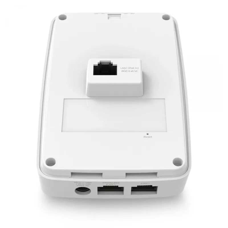 EnGenius Cloud Managed AP Wall-Plate 11ax Wi-Fi 6 400+867 Mbps 2T2R GbE PoE.af 2x4 & 2x 5dBi ia