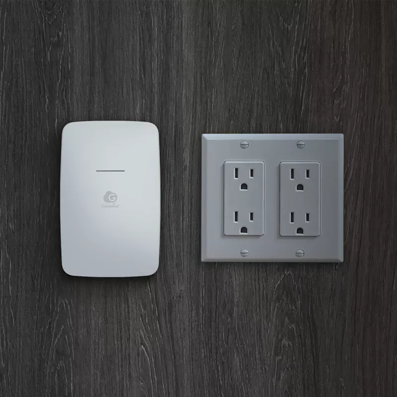 EnGenius Cloud Managed AP Wall-Plate 11ax Wi-Fi 6 400+867 Mbps 2T2R GbE PoE.af 2x4 & 2x 5dBi ia