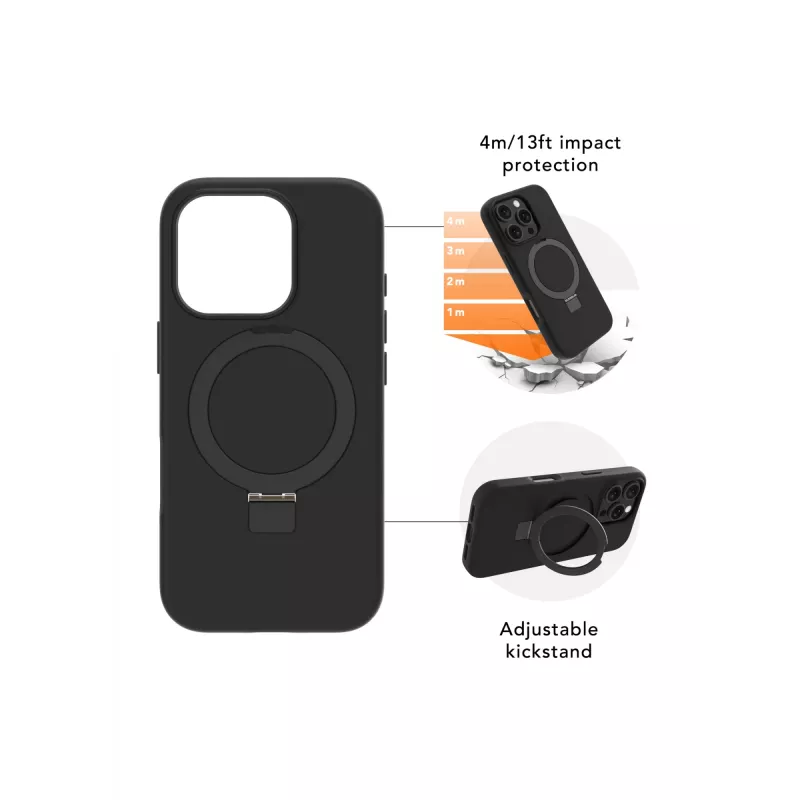 Suojakotelo dbramante1928 Iceland Ultra D3O MS Kick iPhone 17e/16e/15/14/13, 15,5 cm (6,1 inch), musta