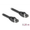 DeLOCK RJ45-verkkokaapeli Cat.8.1 S/FTP 25 cm 40 Gbit/s musta