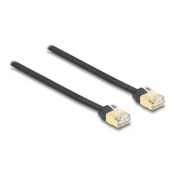 DeLOCK RJ45-kelakaapeli Cat.6A STP 1,5 m musta keltainen