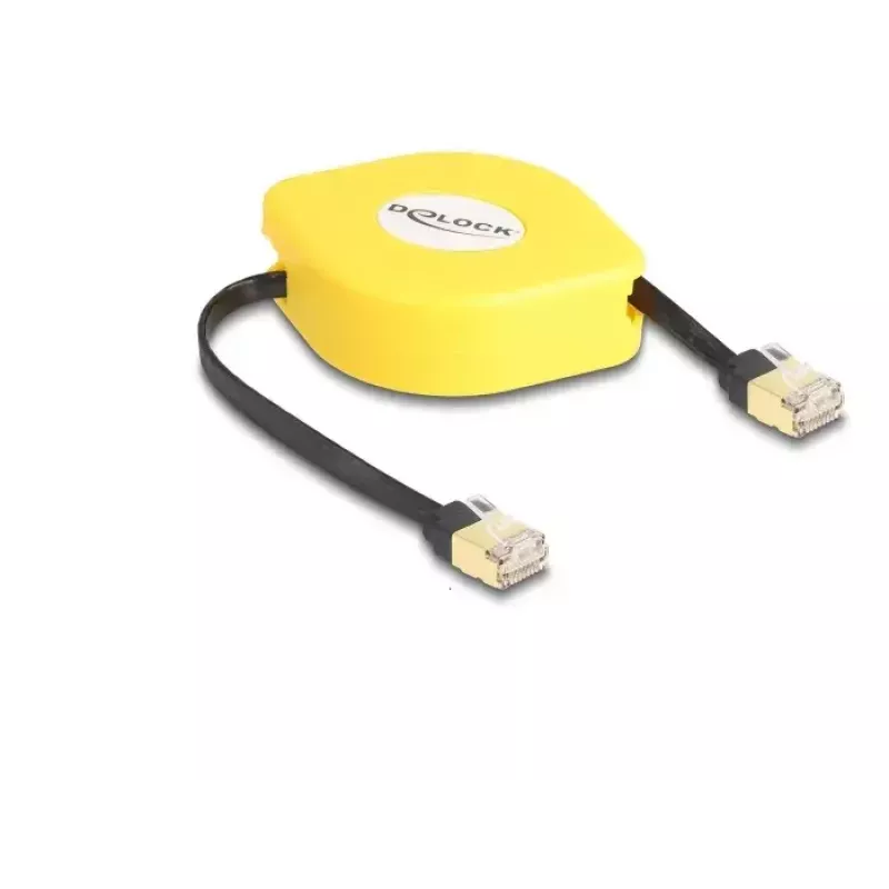 DeLOCK RJ45-kelakaapeli Cat.6A STP 1,5 m musta keltainen