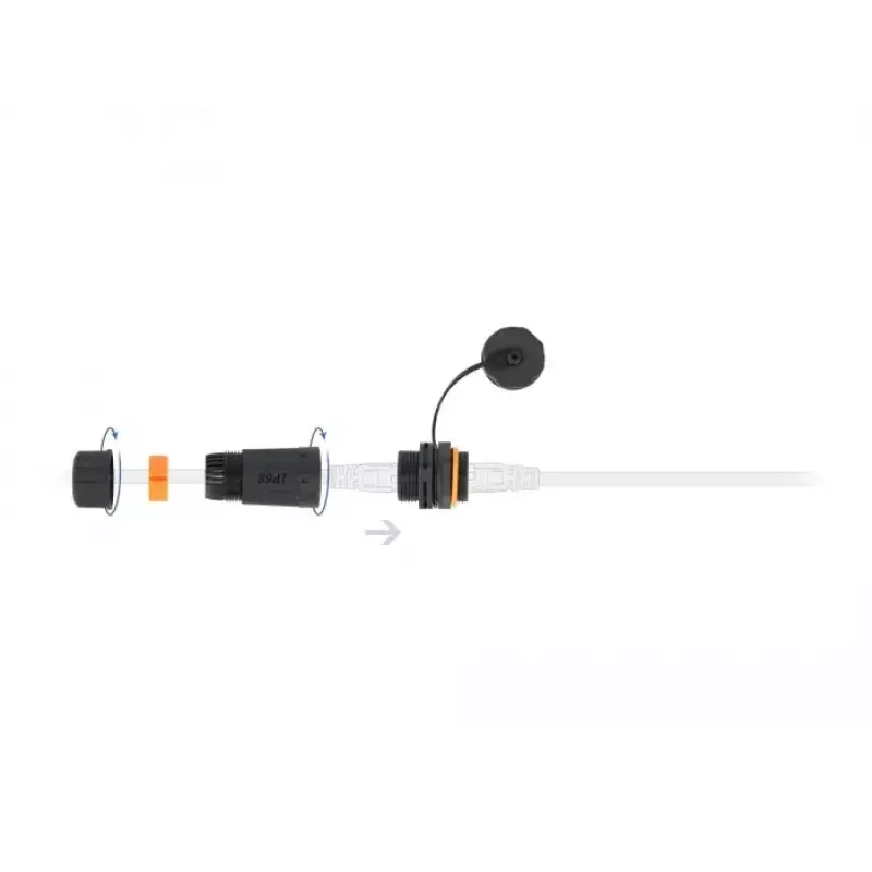 Kaapeliliitin RJ-45/RJ-45 DeLOCK 86700 musta oranssi