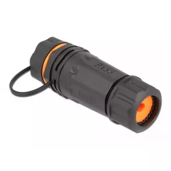 Kaapeliliitin RJ-45/RJ-45 DeLOCK 86700 musta oranssi